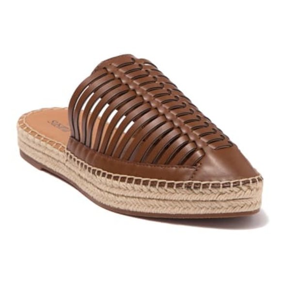 Susina Woven Faux Leather Mule Flats Slip Ons New - Picture 1 of 10
